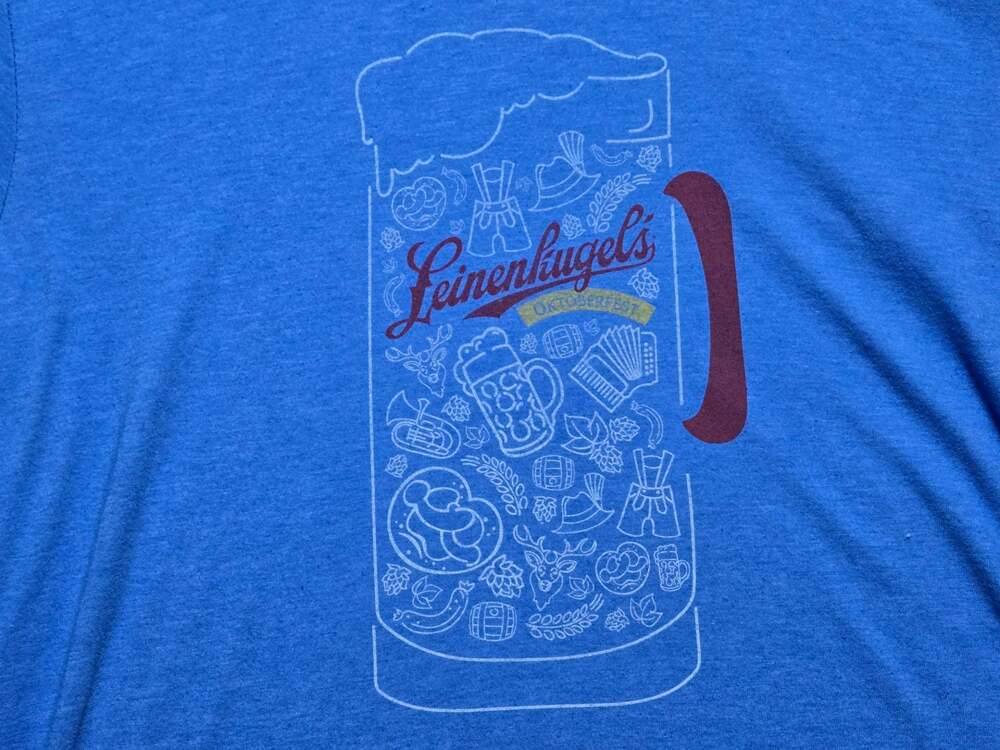 Leinenkugel's Oktoberfest Beer Stein Graphic T-Shirt Blue